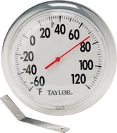 Taylor 5630 Thermometer, 6 in Display, -60 to 120 deg F, Metal Casing, Multi-Color Casing